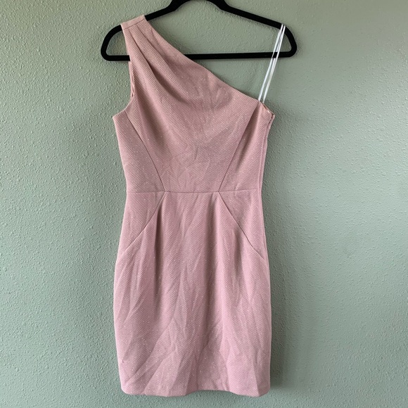 Vince Camuto pink metallic one shoulder dress  (Bundle Dresses to Save) - Picture 2 of 8
